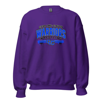 Classic | Sweatshirt | Clear Lake - Clayton Wrestling | Warrior Crest Logo