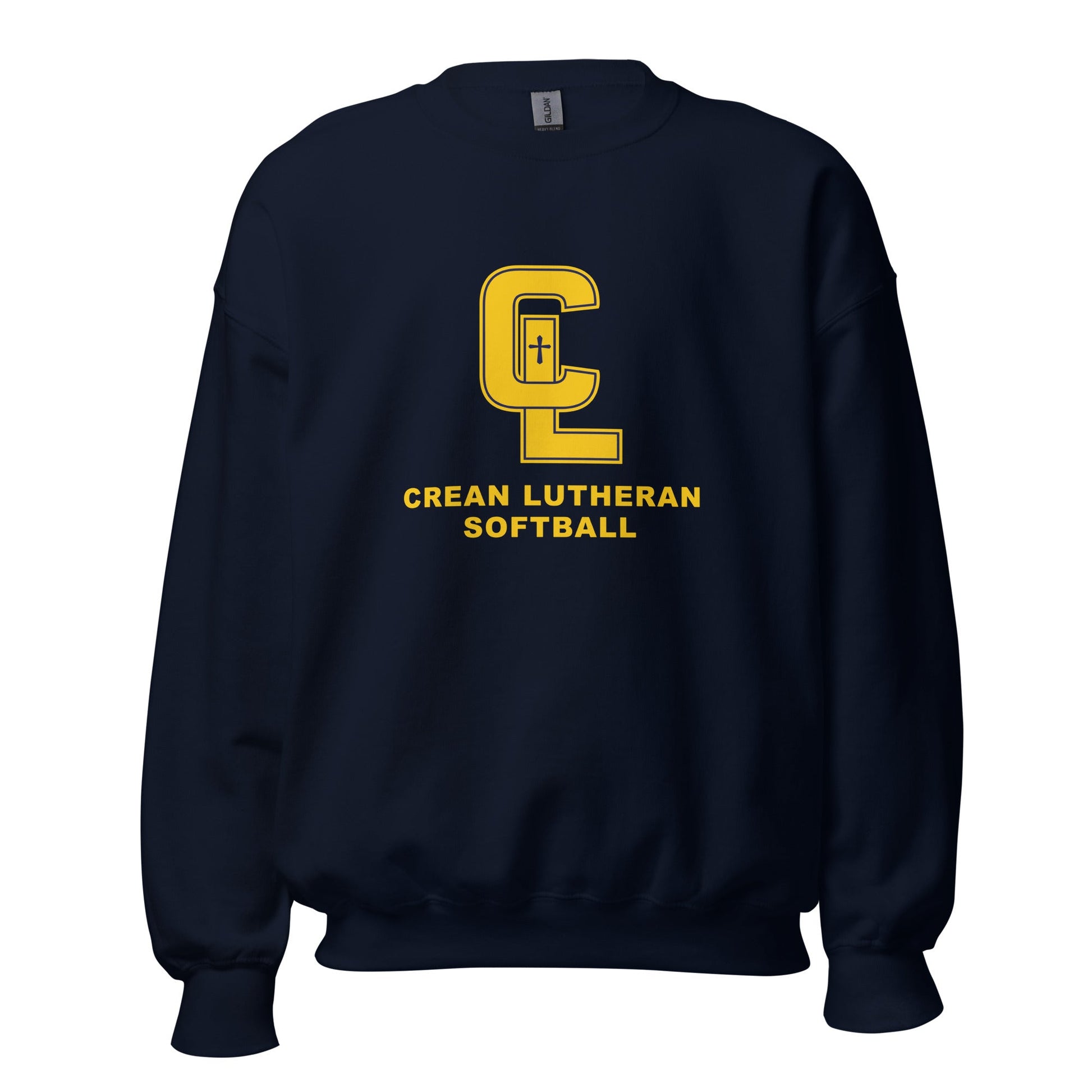 Classic | Sweatshirt | Crean Lutheran Softball | Gold CL Softball Logo