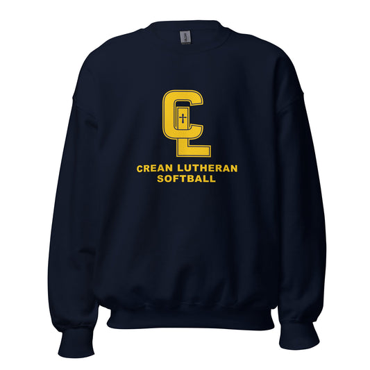 Classic | Sweatshirt | Crean Lutheran Softball | Gold CL Softball Logo
