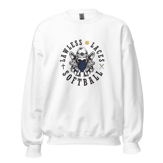 Classic | Sweatshirt | Lawless Laces Softball | Bandana Mascot Logo