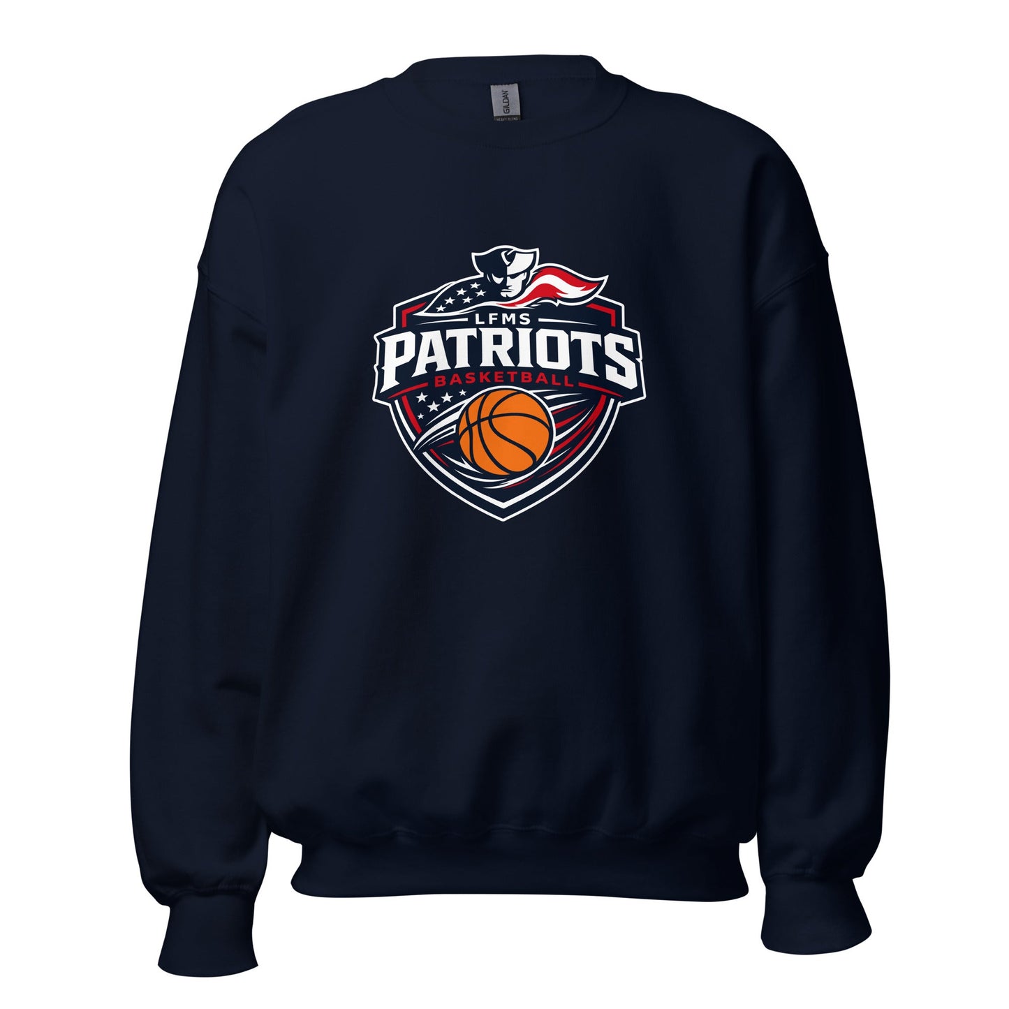 Classic | Sweatshirt | LFMS Athletics | Patriots Basketball Logo