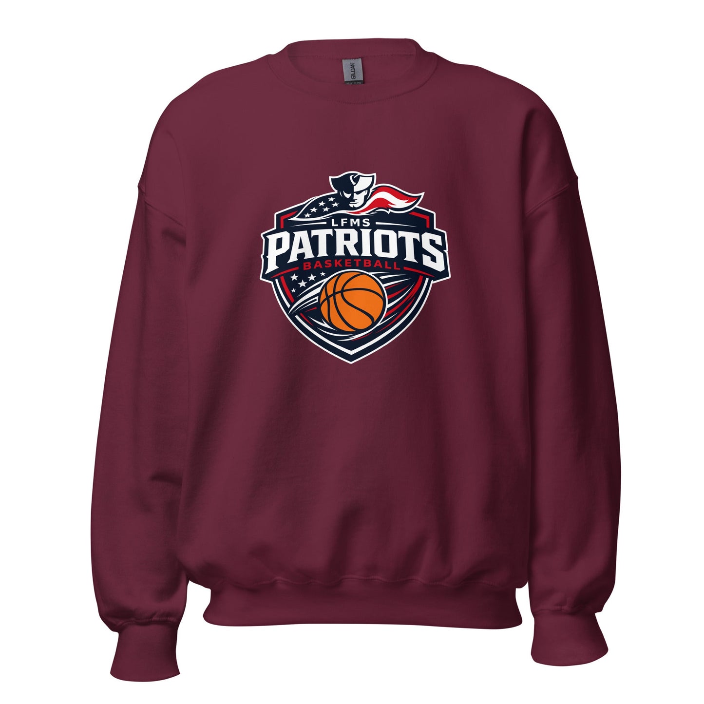 Classic | Sweatshirt | LFMS Athletics | Patriots Basketball Logo
