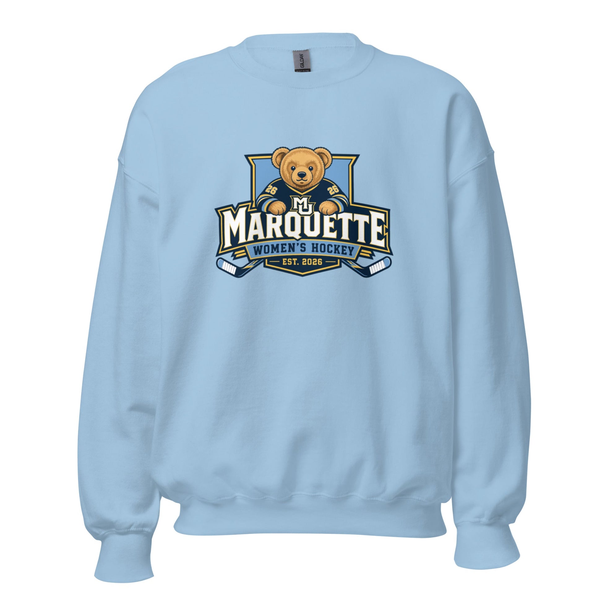 Classic | Sweatshirt | Marquette University Women's Hockey | Bear Athletics Logo