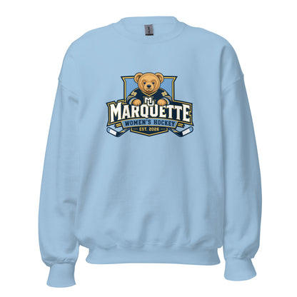 Classic | Sweatshirt | Marquette University Women's Hockey | Bear Athletics Logo