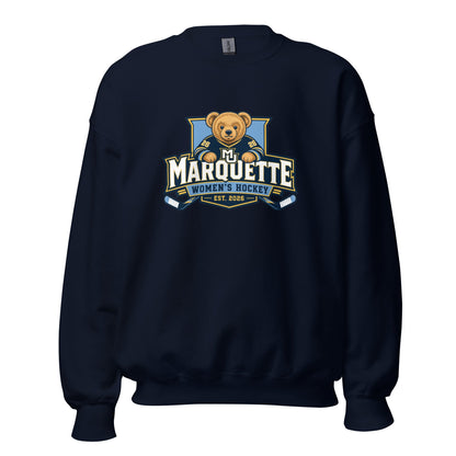 Classic | Sweatshirt | Marquette University Women's Hockey | Bear Athletics Logo