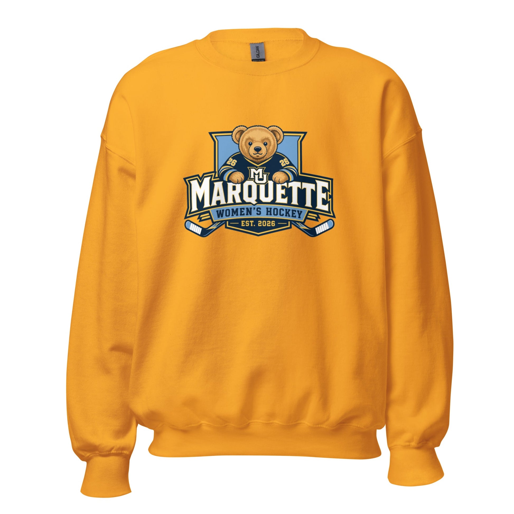 Classic | Sweatshirt | Marquette University Women's Hockey | Bear Athletics Logo