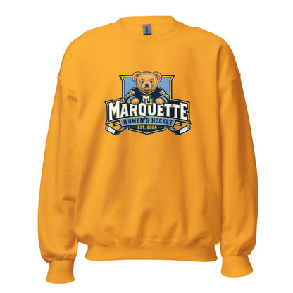 Classic | Sweatshirt | Marquette University Women's Hockey | Bear Athletics Logo