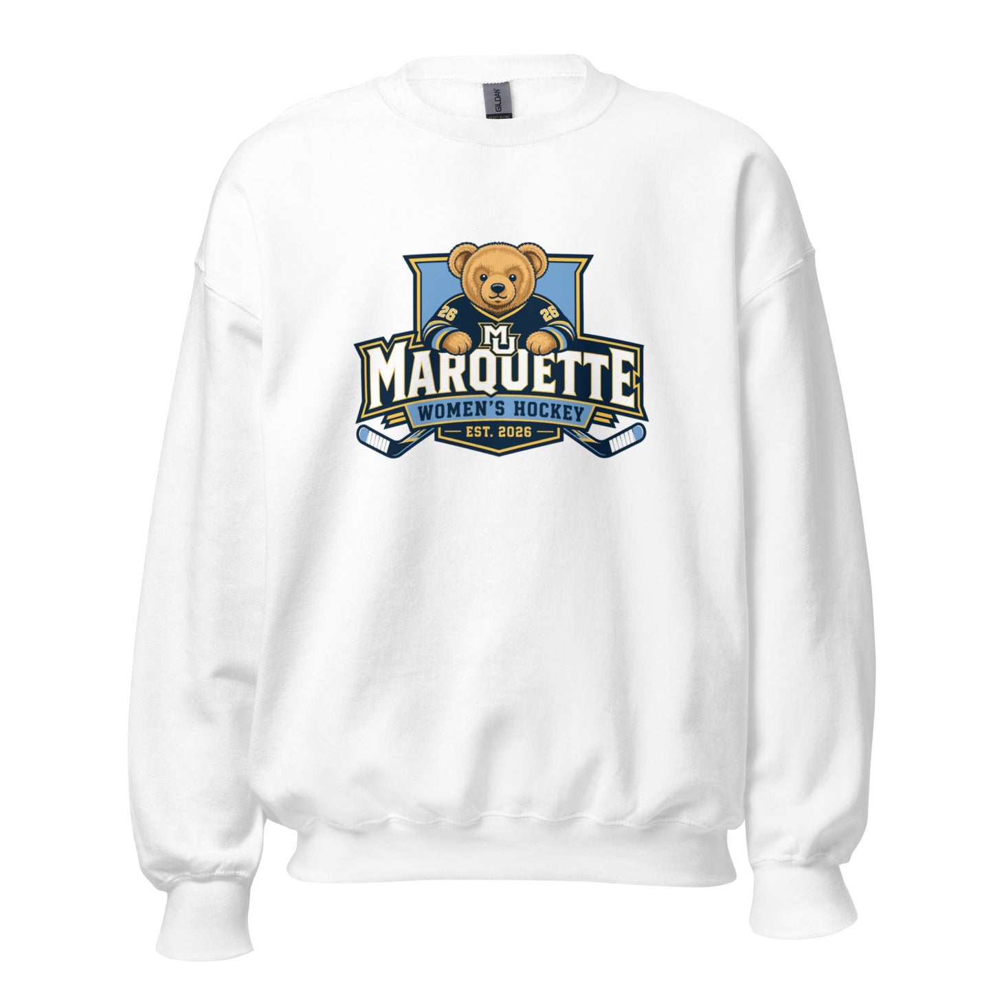 Classic | Sweatshirt | Marquette University Women's Hockey | Bear Athletics Logo