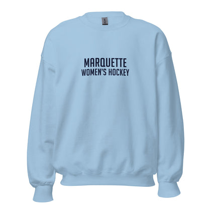 Classic | Sweatshirt | Marquette University Women's Hockey | Collegiate Front Logo