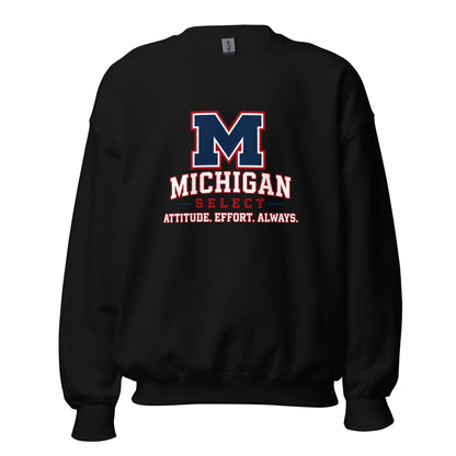 Classic | Sweatshirt | Michigan Select Baseball | Crest Logo