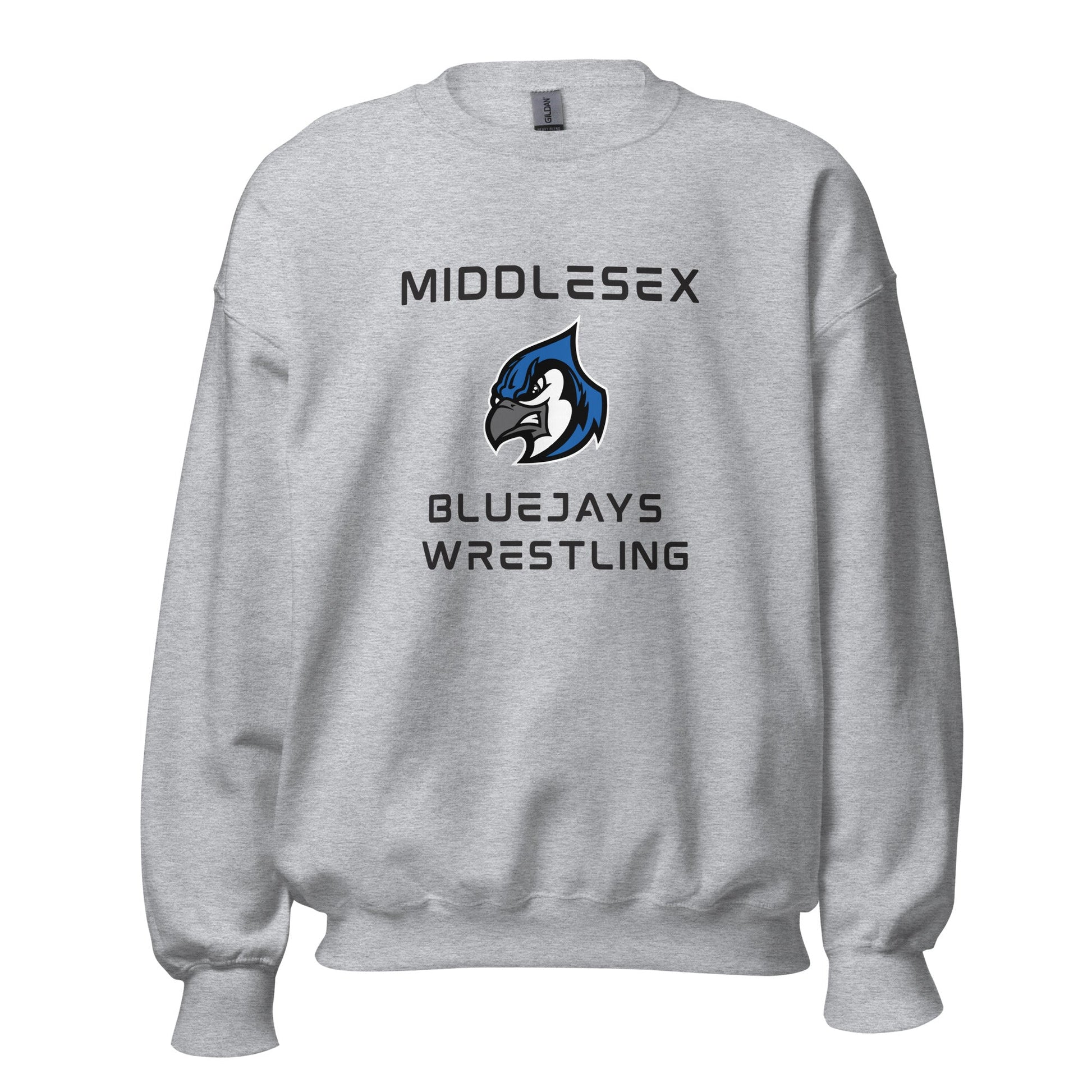 Classic | Sweatshirt | Middlesex Bluejays Wrestling | Bluejays Logo