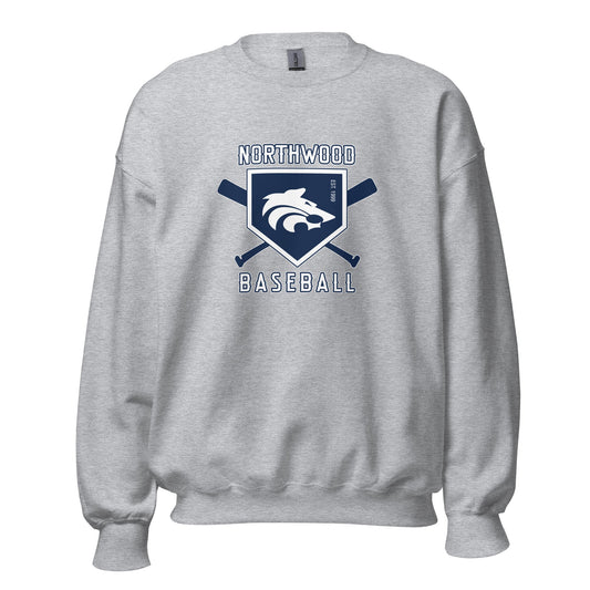 Classic | Sweatshirt | Northwood High School Baseball | Emblem Logo