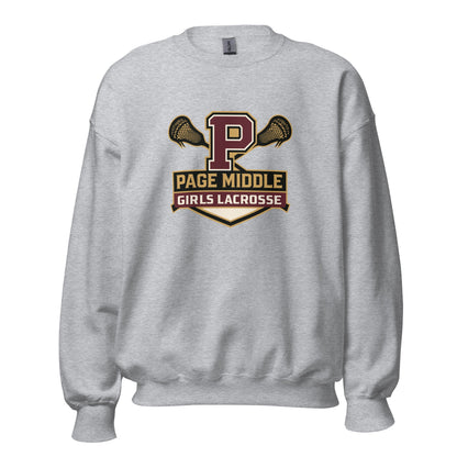 Classic | Sweatshirt | Page Middle Girls Lacrosse | Block P Logo