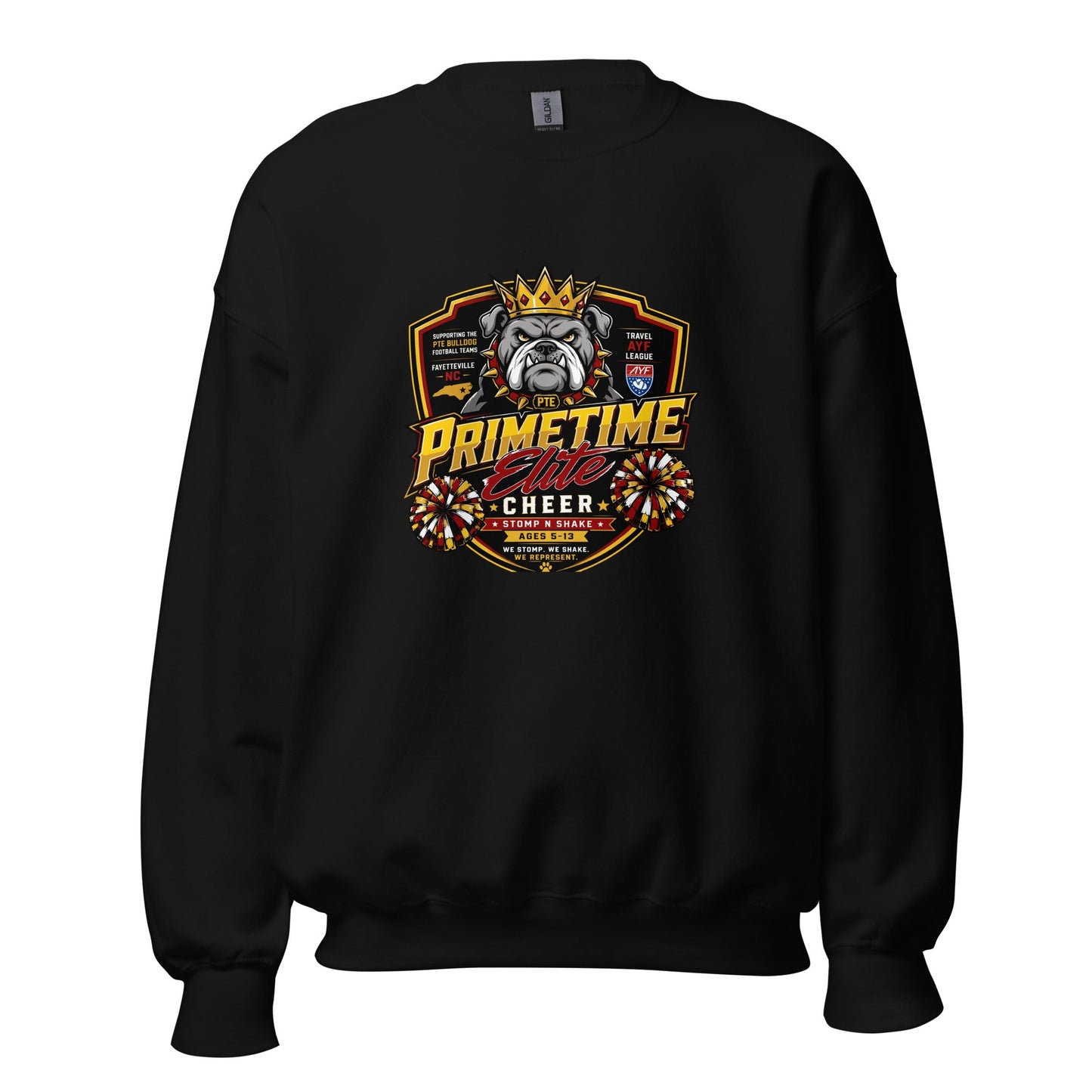 Classic | Sweatshirt | PTE Bulldog Cheer | Shield Logo