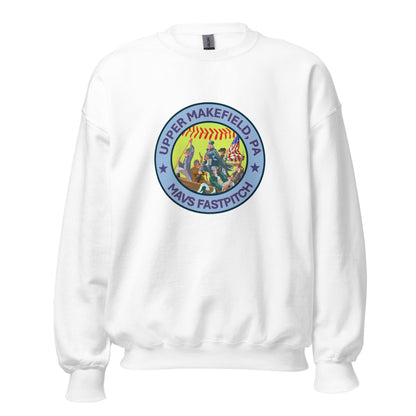 Classic | Sweatshirt | Upper Makefield Mavs Fastpitch | Crossing Badge Logo