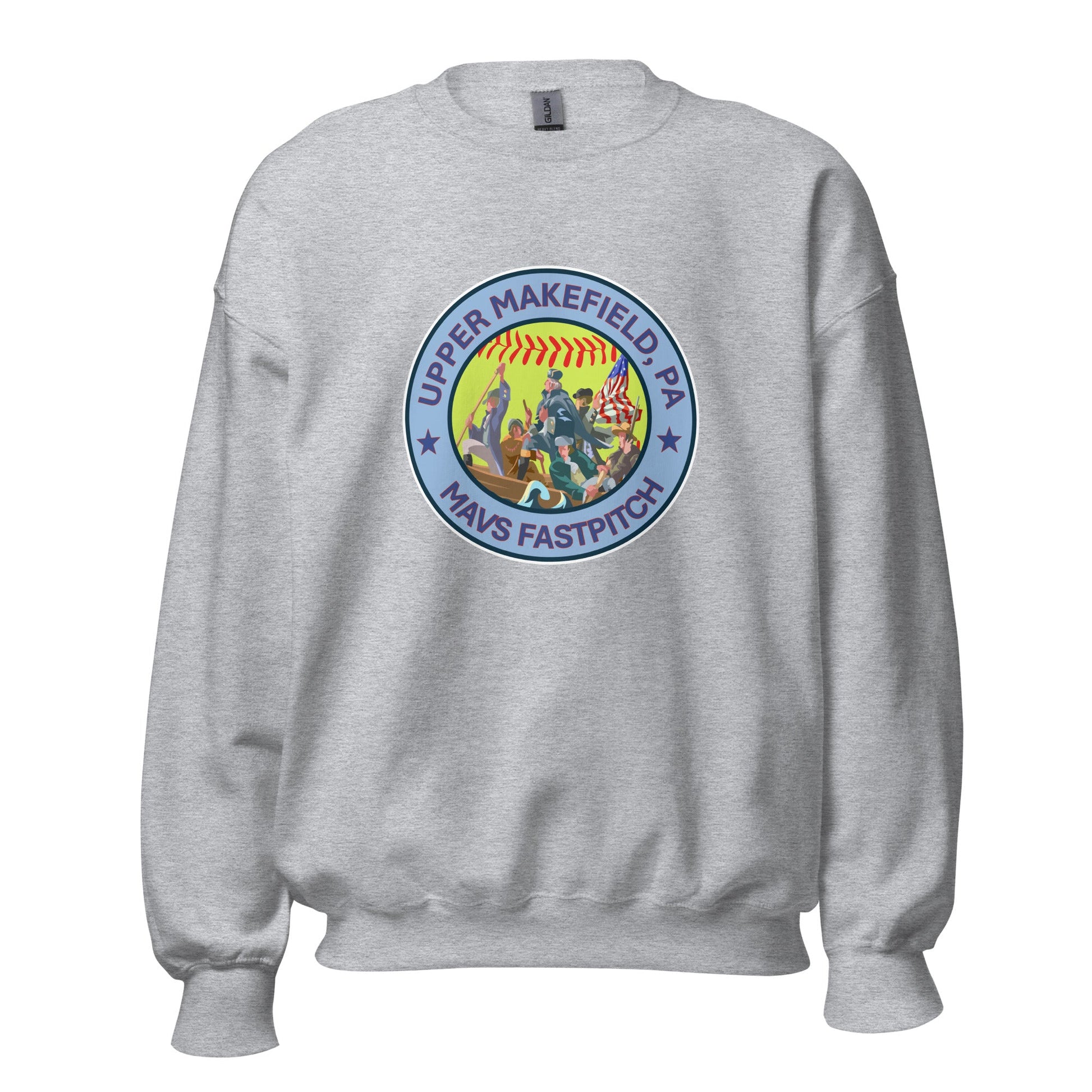 Classic | Sweatshirt | Upper Makefield Mavs Fastpitch | Crossing Badge Logo