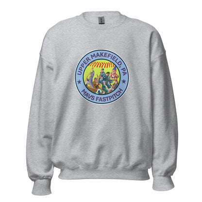 Classic | Sweatshirt | Upper Makefield Mavs Fastpitch | Crossing Badge Logo