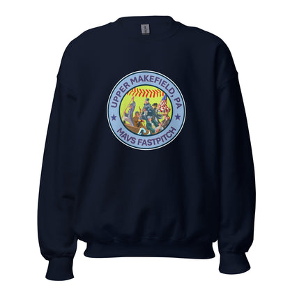 Classic | Sweatshirt | Upper Makefield Mavs Fastpitch | Crossing Badge Logo