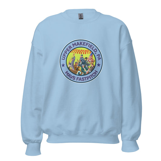 Classic | Sweatshirt | Upper Makefield Mavs Fastpitch | Crossing Badge Logo