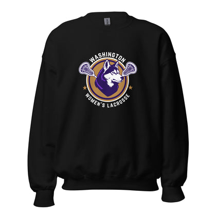 Classic | Sweatshirt | UW Women's Club Lacrosse | Badge Logo