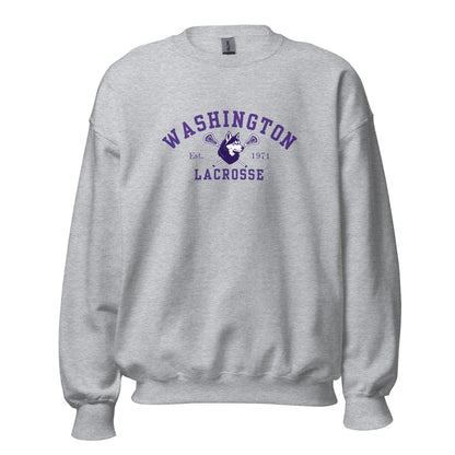 Classic | Sweatshirt | UW Women's Club Lacrosse | Washington Lacrosse Logo