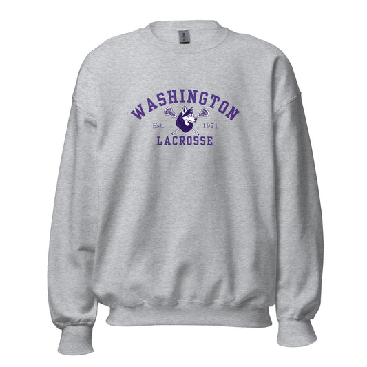 Classic | Sweatshirt | UW Women's Club Lacrosse | Washington Lacrosse Logo