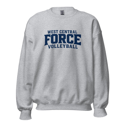 Classic | Sweatshirt | West Central Force Volleyball | Blue Logo