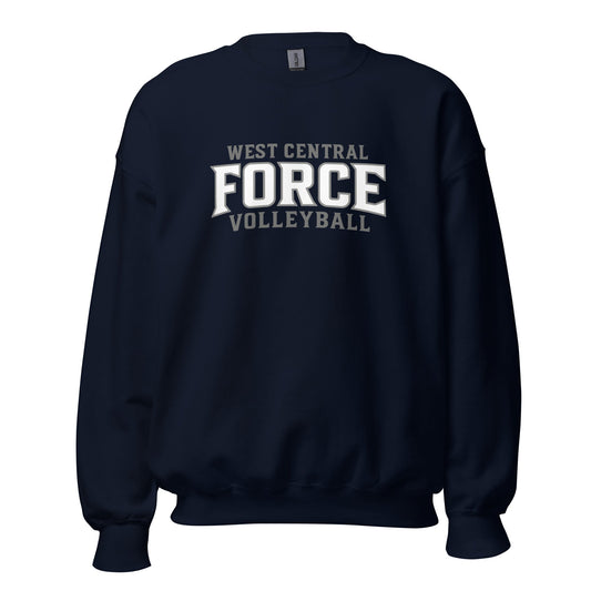 Classic | Sweatshirt | West Central Force Volleyball | Grey Logo