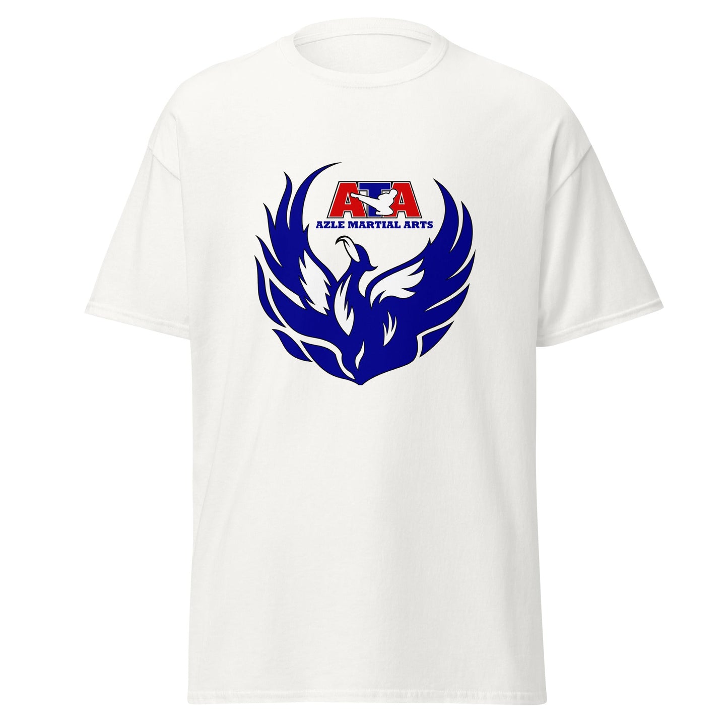 Classic | T-Shirt | Azle Martial Arts | Blue Fire Crest Logo