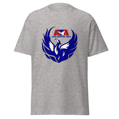 Classic | T-Shirt | Azle Martial Arts | Blue Fire Crest Logo