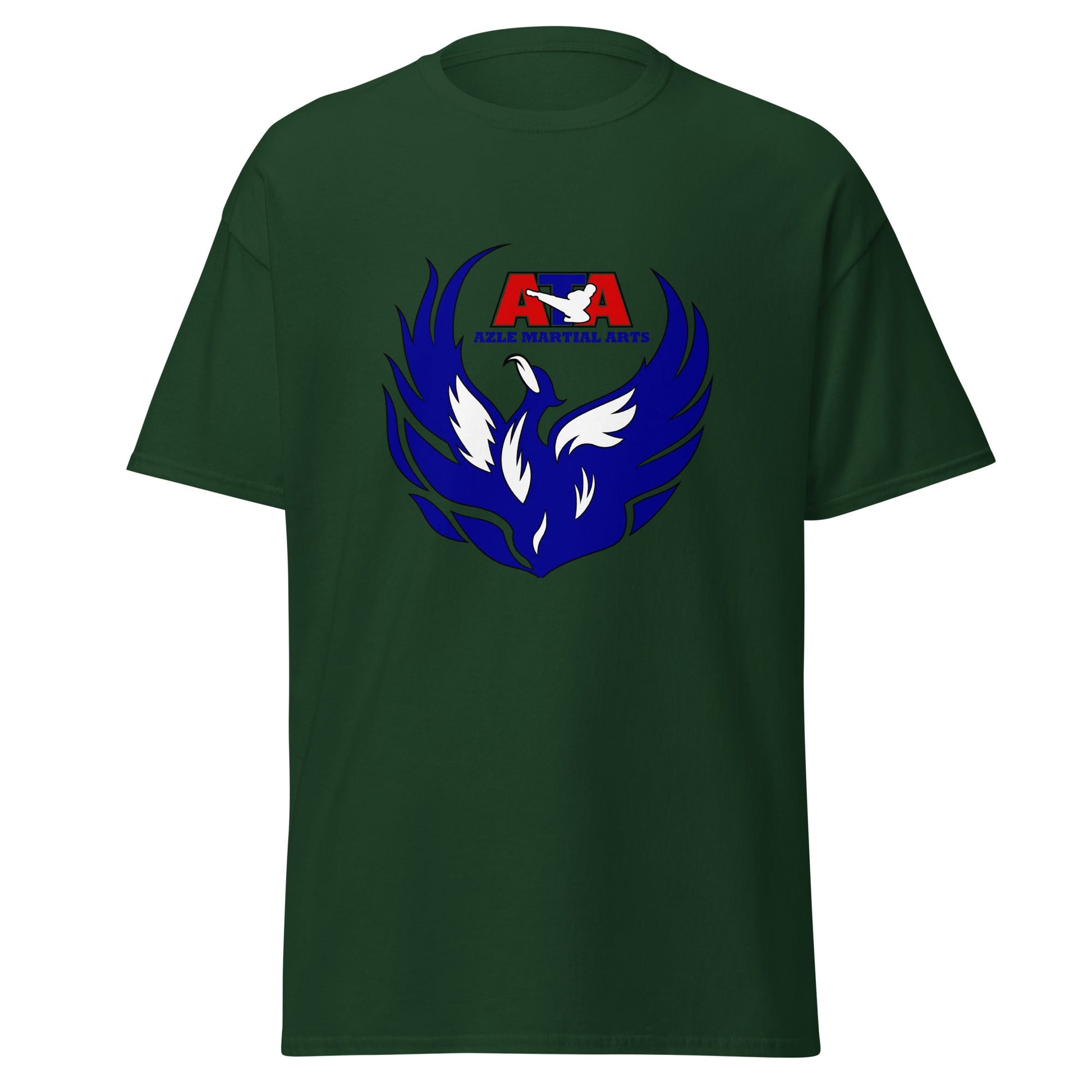 Classic | T-Shirt | Azle Martial Arts | Blue Fire Crest Logo