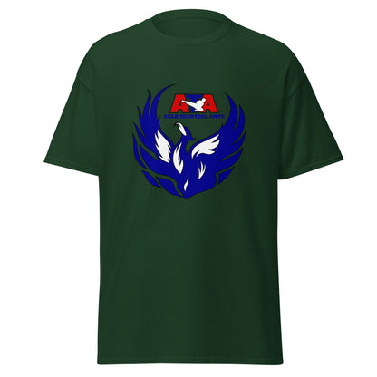 Classic | T-Shirt | Azle Martial Arts | Blue Fire Crest Logo