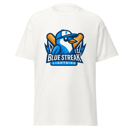 Classic | T-Shirt | Blue Streak Lightning | Mascot Logo