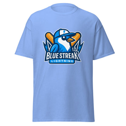Classic | T-Shirt | Blue Streak Lightning | Mascot Logo