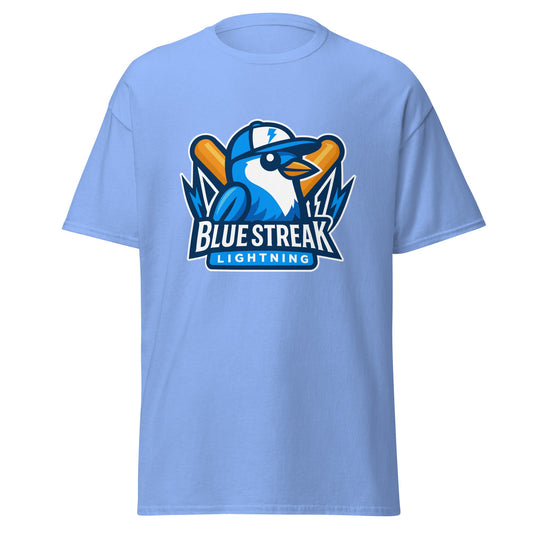 Classic | T-Shirt | Blue Streak Lightning | Mascot Logo