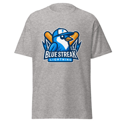Classic | T-Shirt | Blue Streak Lightning | Mascot Logo