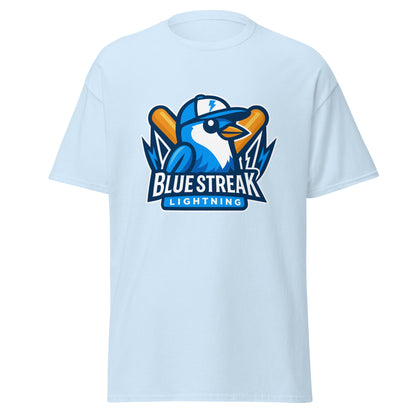 Classic | T-Shirt | Blue Streak Lightning | Mascot Logo