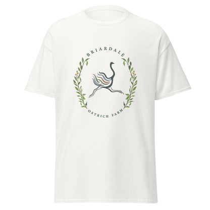 Classic | T-Shirt | Briardale Ostrich Farm | Crest Logo