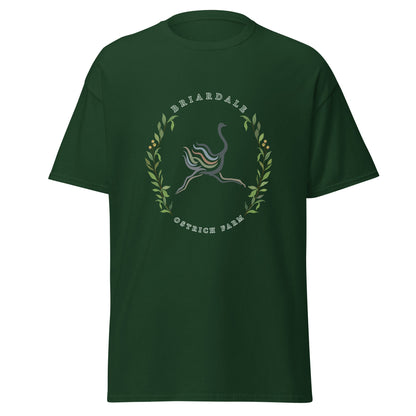Classic | T-Shirt | Briardale Ostrich Farm | Crest Logo