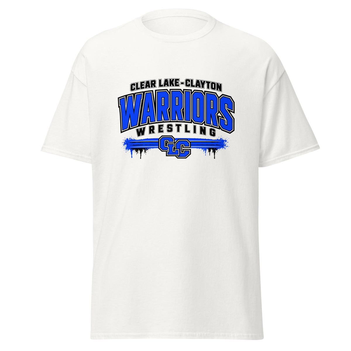 Classic | T-Shirt | Clear Lake - Clayton Wrestling | Warrior Crest Logo