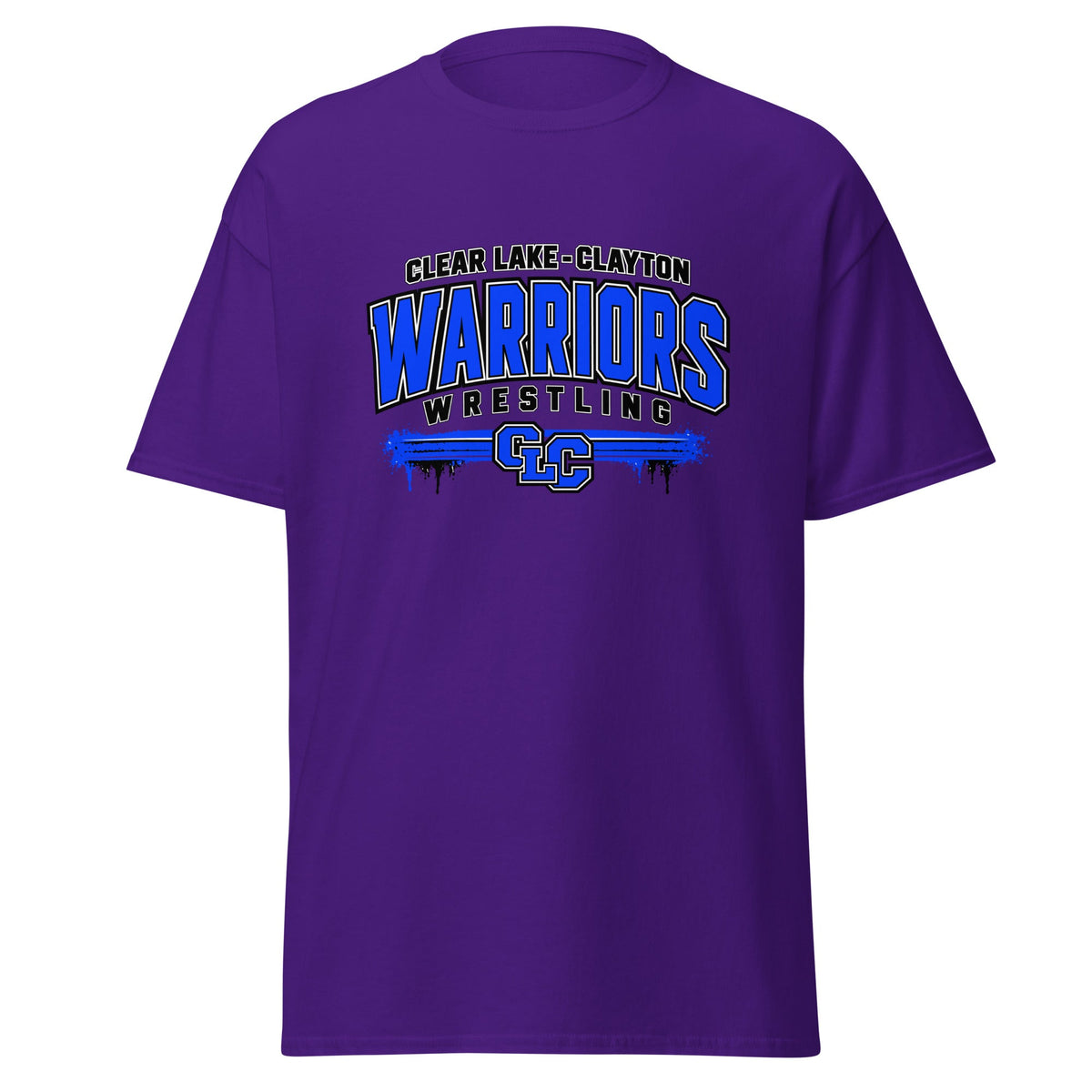 Classic | T-Shirt | Clear Lake - Clayton Wrestling | Warrior Crest Logo