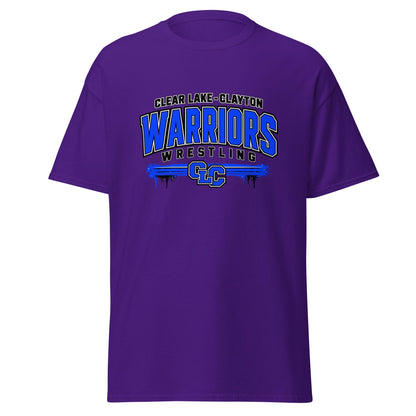 Classic | T-Shirt | Clear Lake - Clayton Wrestling | Warrior Crest Logo