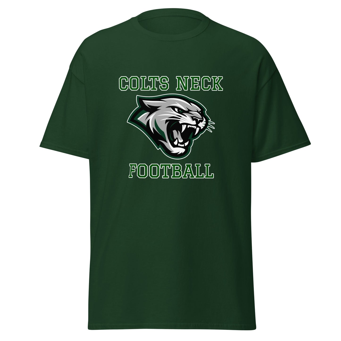 Classic | T-Shirt | Colts Neck Cougars | Youth Tackle Football (AYF) | Green Predator Logo