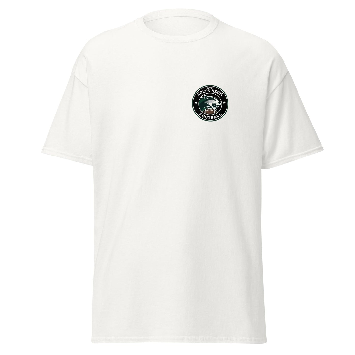 Classic | T-Shirt | Colts Neck Cougars | Youth Tackle Football (AYF) | Varsity Badge Logo