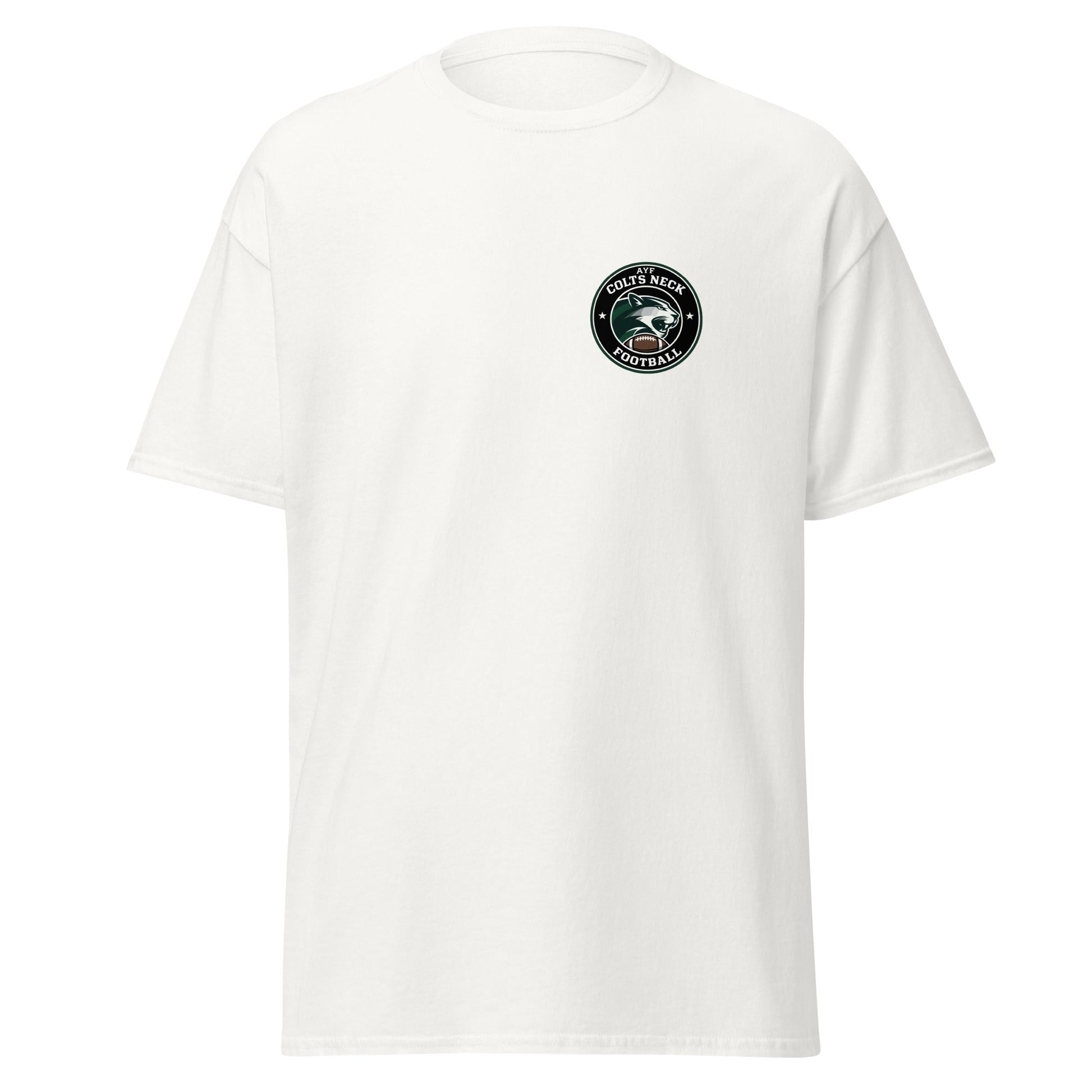 Classic | T-Shirt | Colts Neck Cougars | Youth Tackle Football (AYF) | Varsity Badge Logo
