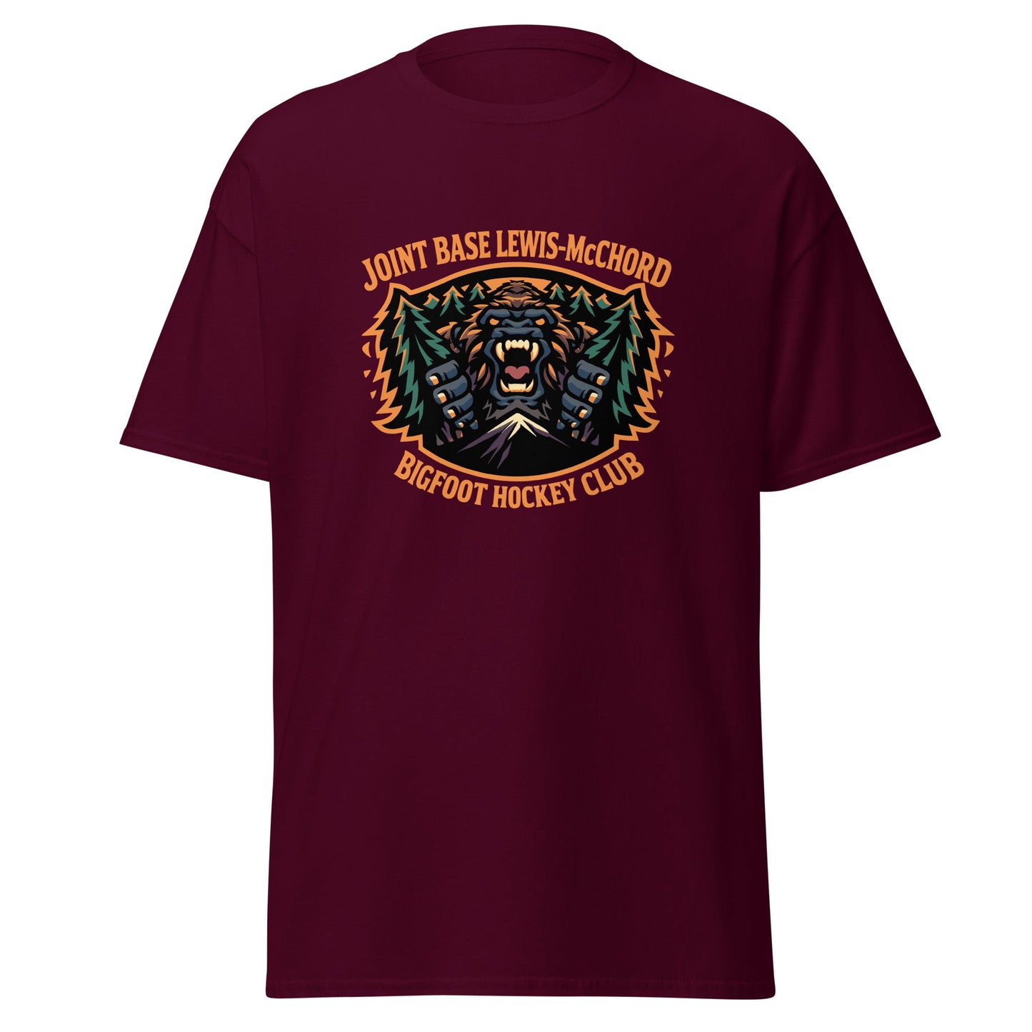 Classic | T-Shirt | JBLM Bigfoot Hockey Team | Mascot Logo