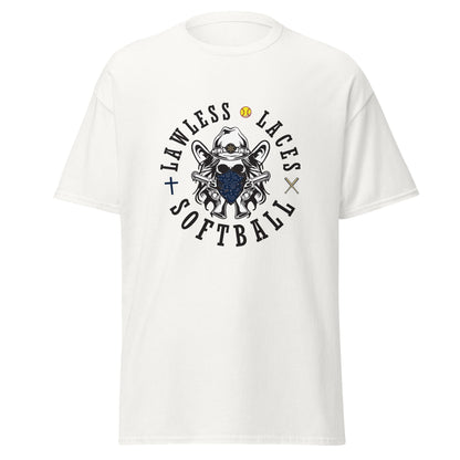 Classic | T-Shirt | Lawless Laces Softball | Bandana Mascot Logo