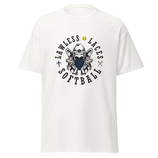 Classic | T-Shirt | Lawless Laces Softball | Bandana Mascot Logo