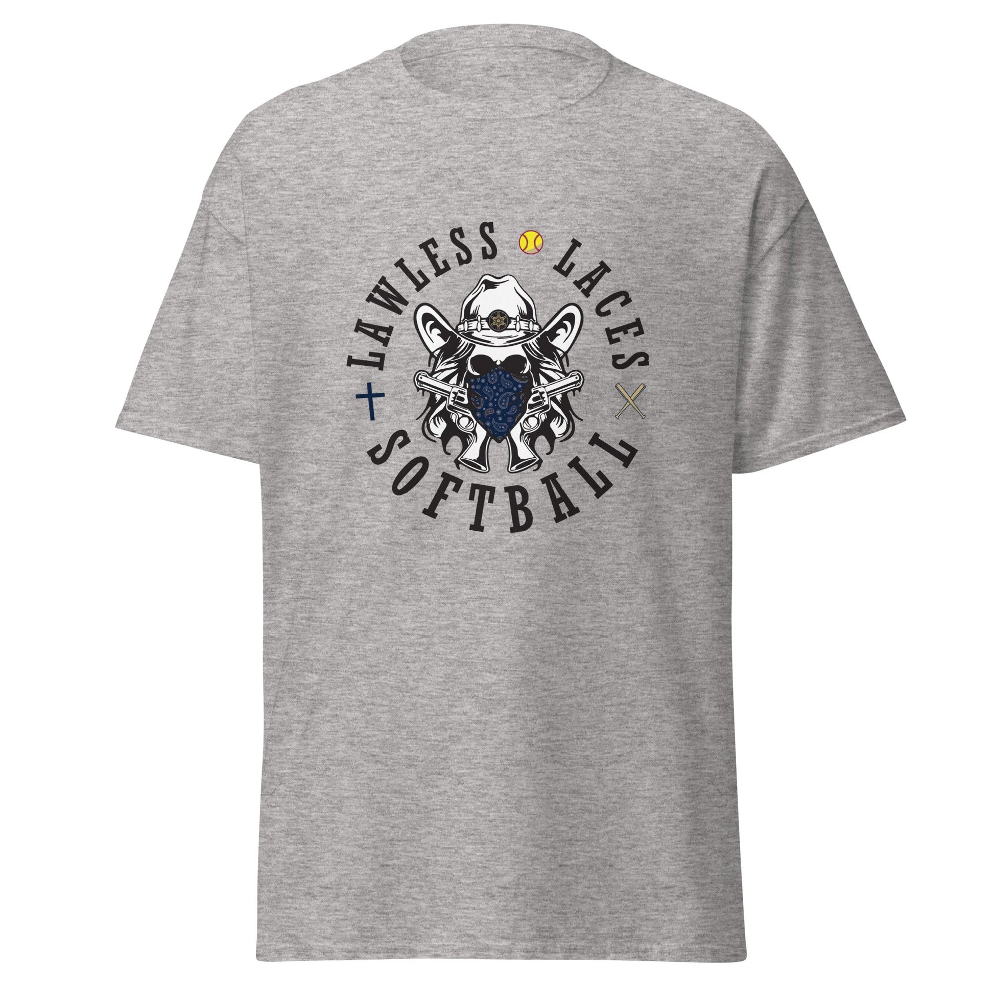 Classic | T-Shirt | Lawless Laces Softball | Bandana Mascot Logo