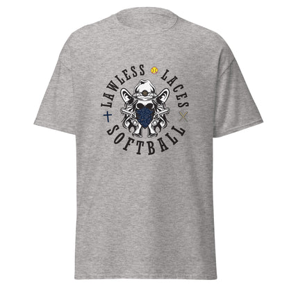 Classic | T-Shirt | Lawless Laces Softball | Bandana Mascot Logo